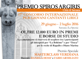 Premio Spiros Argiris 2016 Città di Sarzana