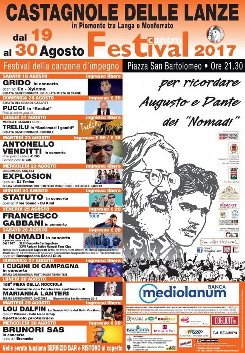 Programma Festival conto 2017 -  Castagnole delle Lanze