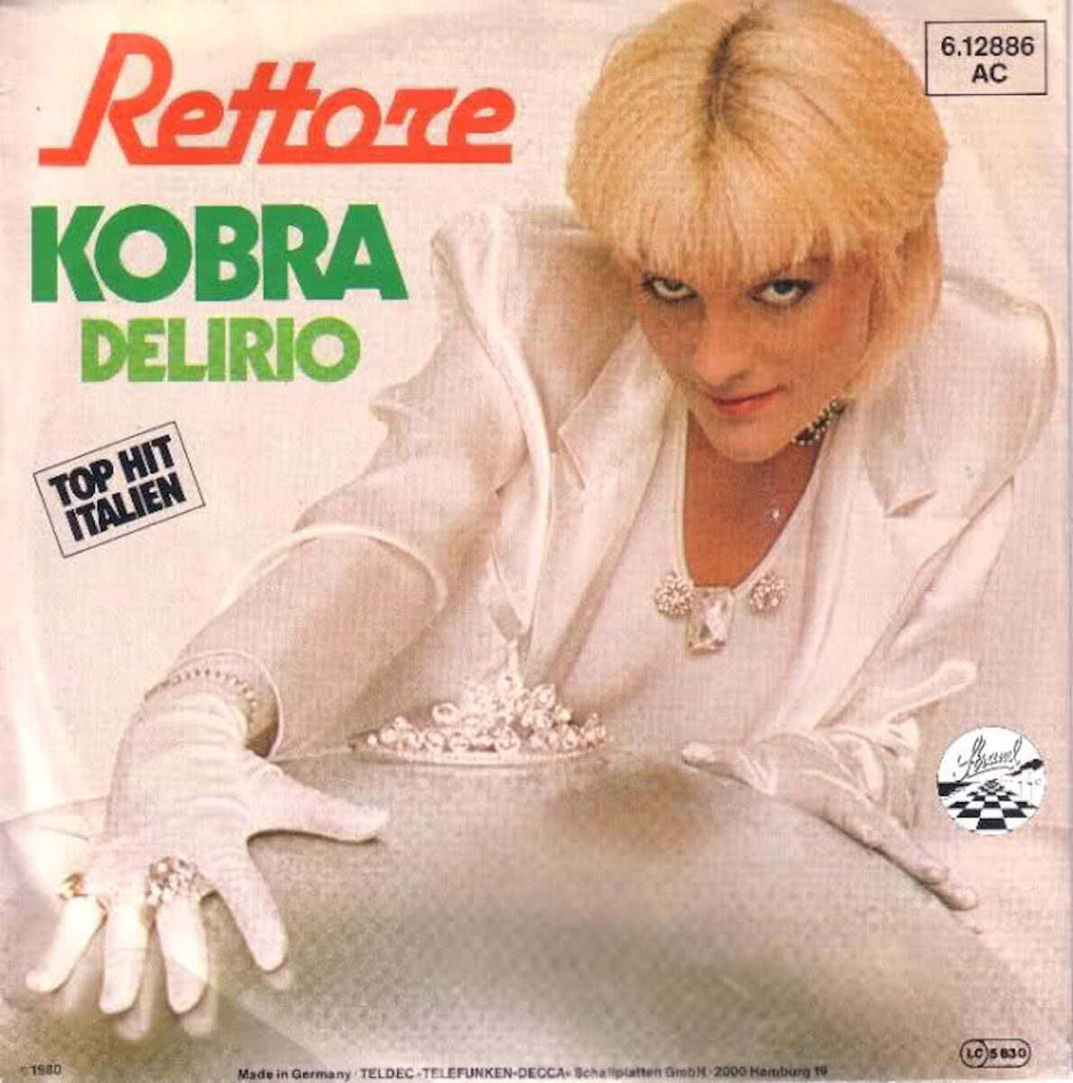 “Dadauffa (Memorie agitate)” di Rettore - copertina del 45 gire Kobra